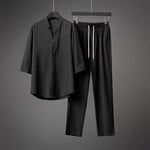 Lively® Homme Noir / S Summer 2-Piece Linen Set | Lively™