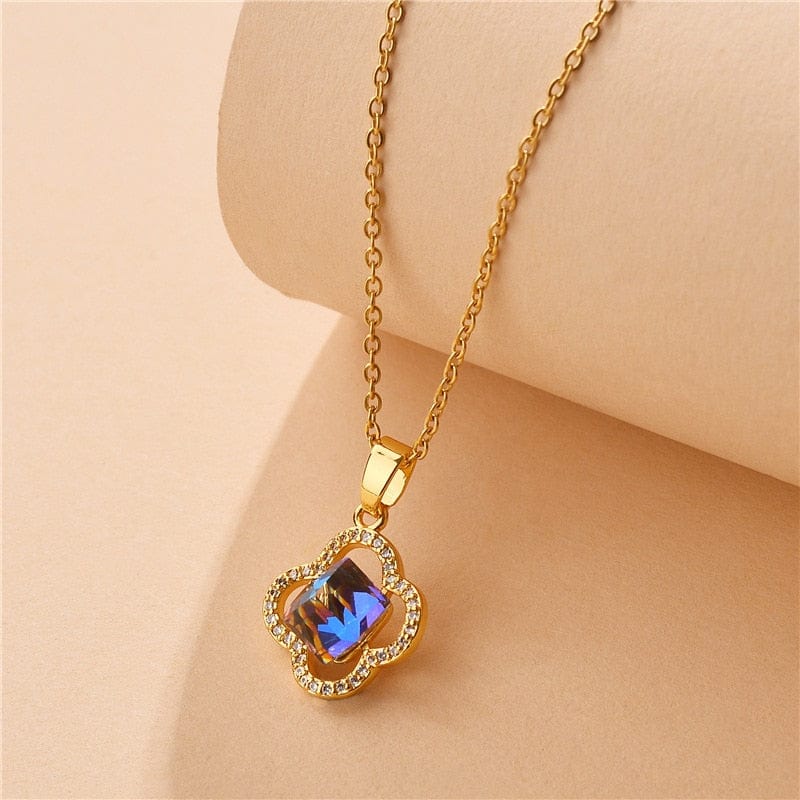 Lively® Colliers Collier " Trèfle Diamant" | Lively®